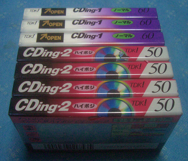 TDK CDing―1 60ノーマル3巻&CDing―2 ハイポジ4巻　カセットテープ_画像1