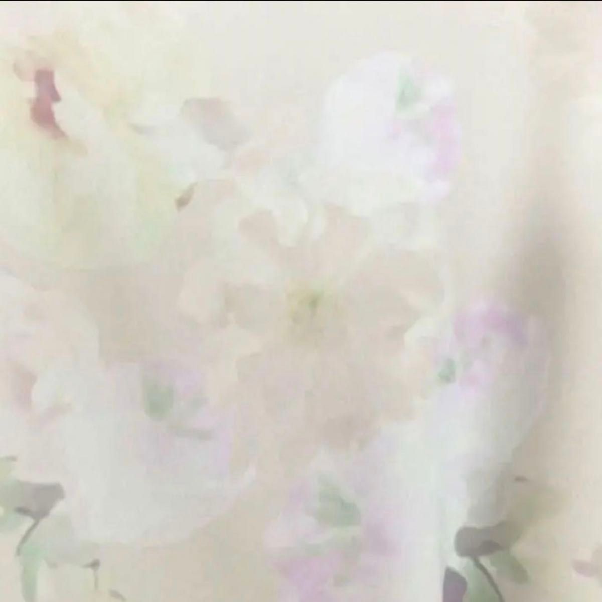 【美品】スウィングル Swingle 花柄ワンピース 水彩フラワー グリーン S