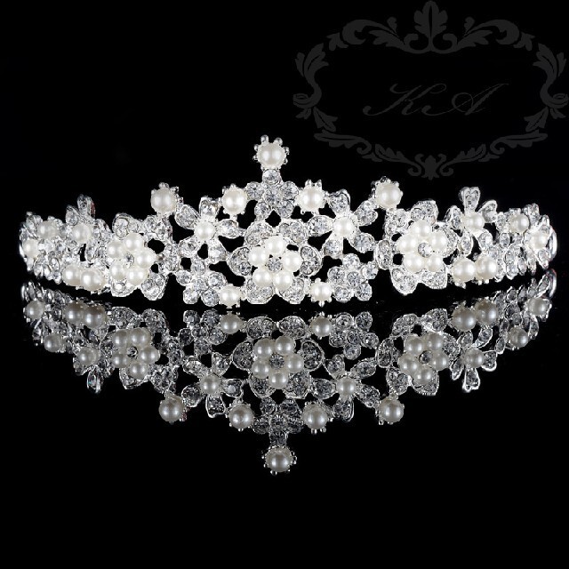  earrings ( earrings )& necklace & Tiara 3 point set pearl wedding wedding accessory wedding accessory bride . type 