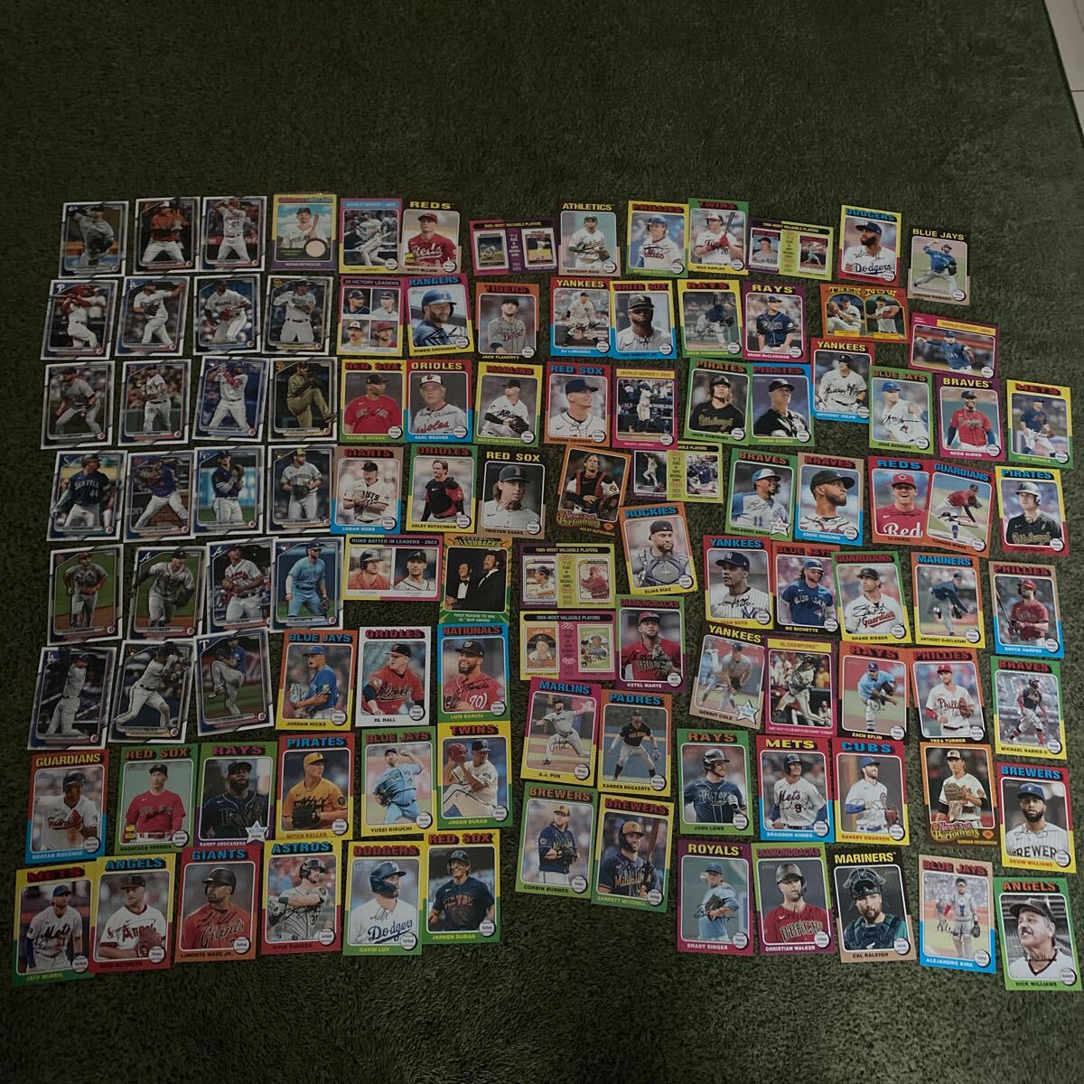 2023-23 MLB topps bowman panini baseball レリック付きパラレルカードセット10_画像1