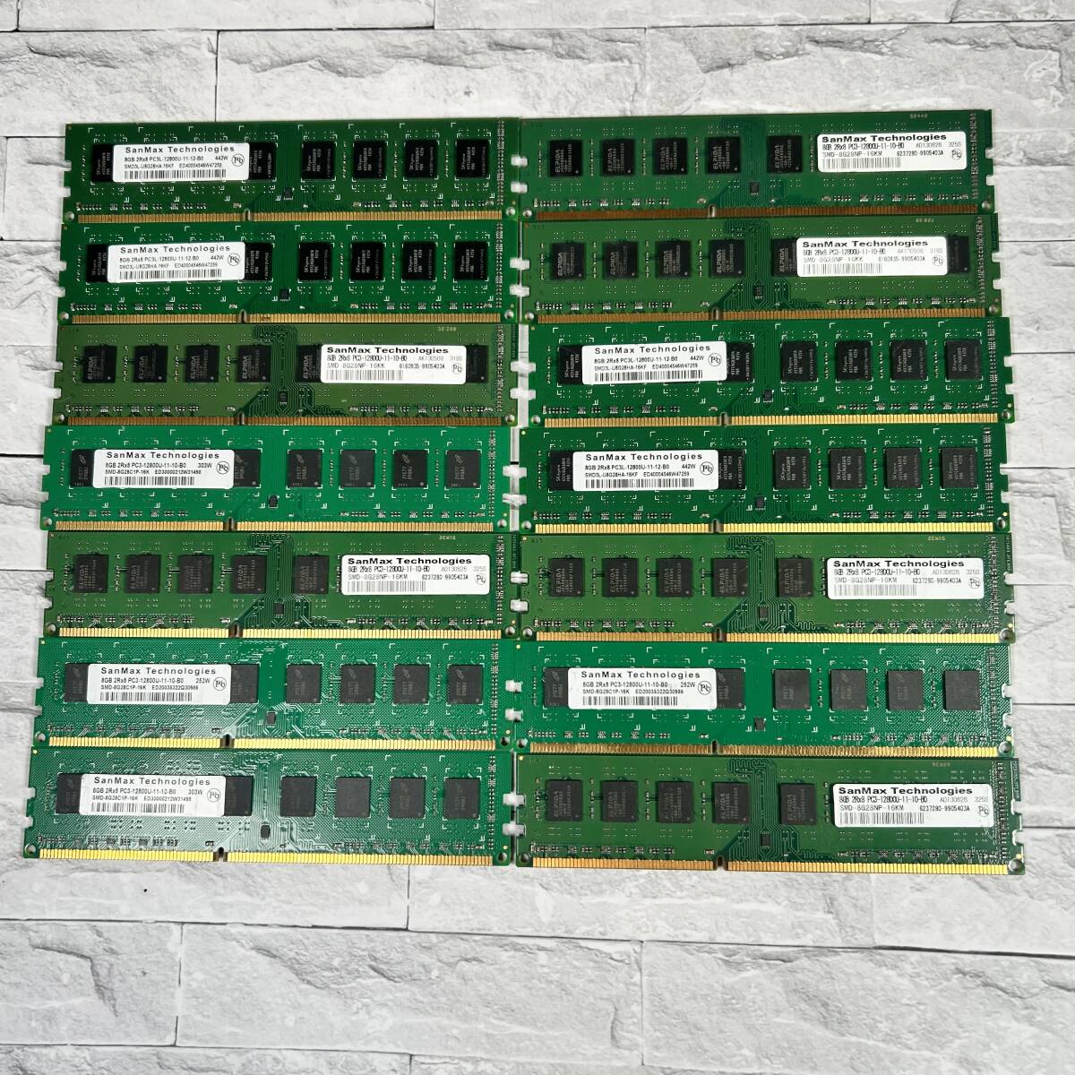 SanMax Technologies PC3-12800U (DDR3-1600) 8GB 240ピン DIMM デスクトップ　7セット　動作確認済_画像1