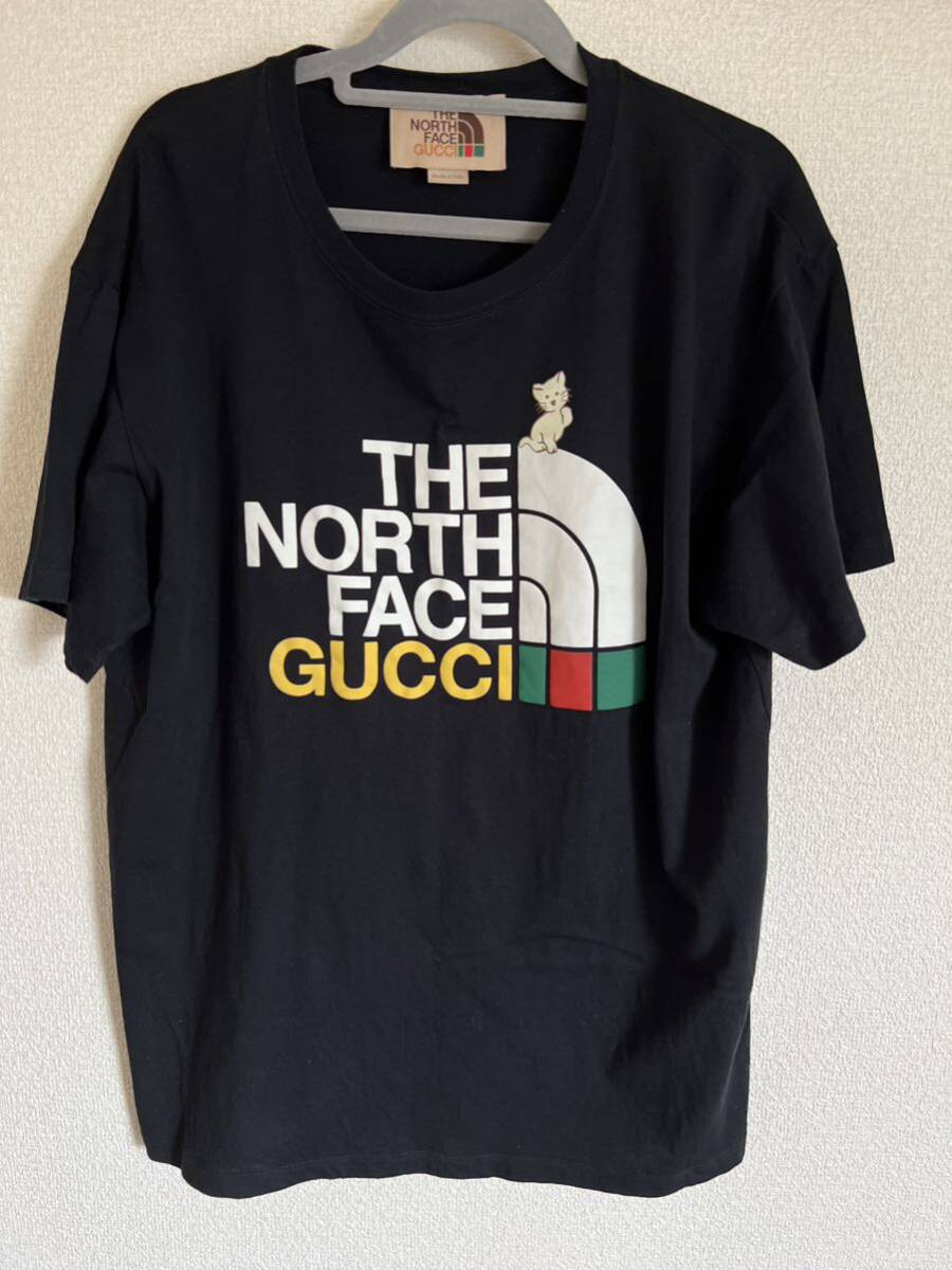 【正規品】GUCCI x The North Face コットン Tシャツ グッチ　ノースフェイス　Tシャツ　ブランド　コラボ Tee 半袖Tシャツ ビッグロゴ_画像1