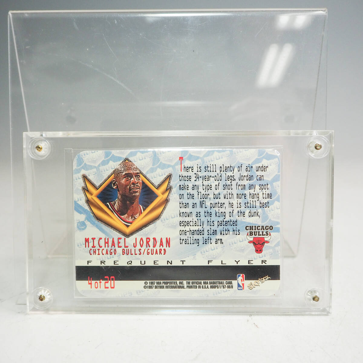 NBA HOOPS 1997 Michael Jordan マイケルジョーダン HOOPS AIRLINES FREQUENT FLYER カード グッズ コレクション K5250の画像5