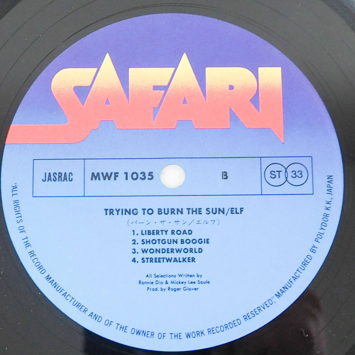 elf エルフ BURN THE SUN バーンザサン MWF 1035 SAFARI サファリレコード レコード LP K5223_画像6