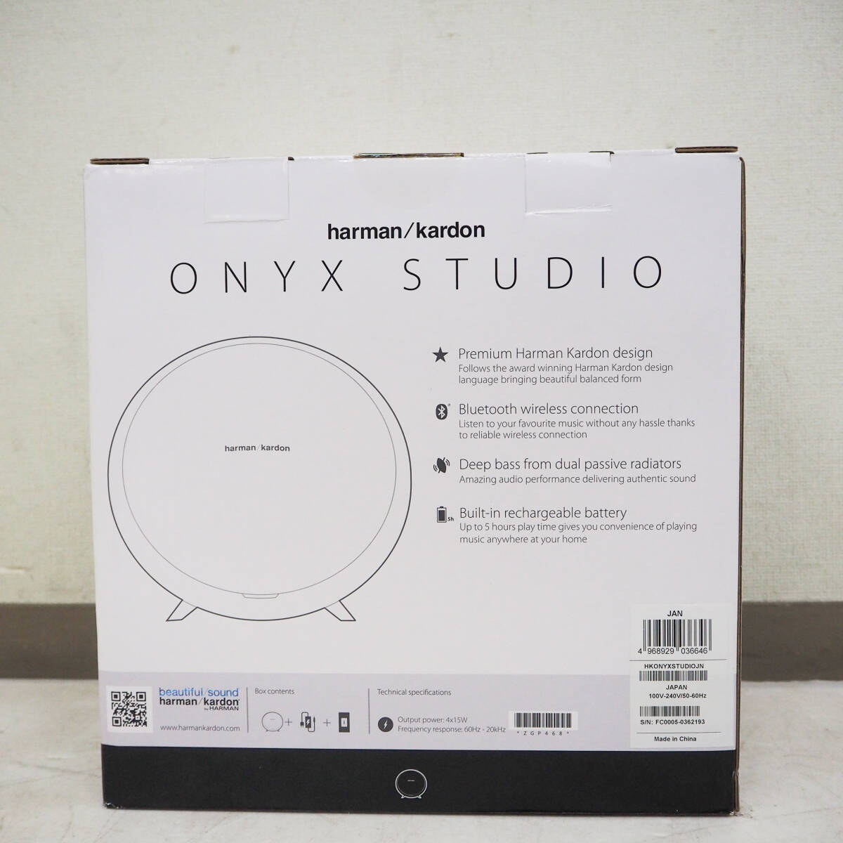  unopened goods Harman Kardon harman/kardon Onyx Studio onyx Studio Bluetooth Speaker wireless speaker K5333