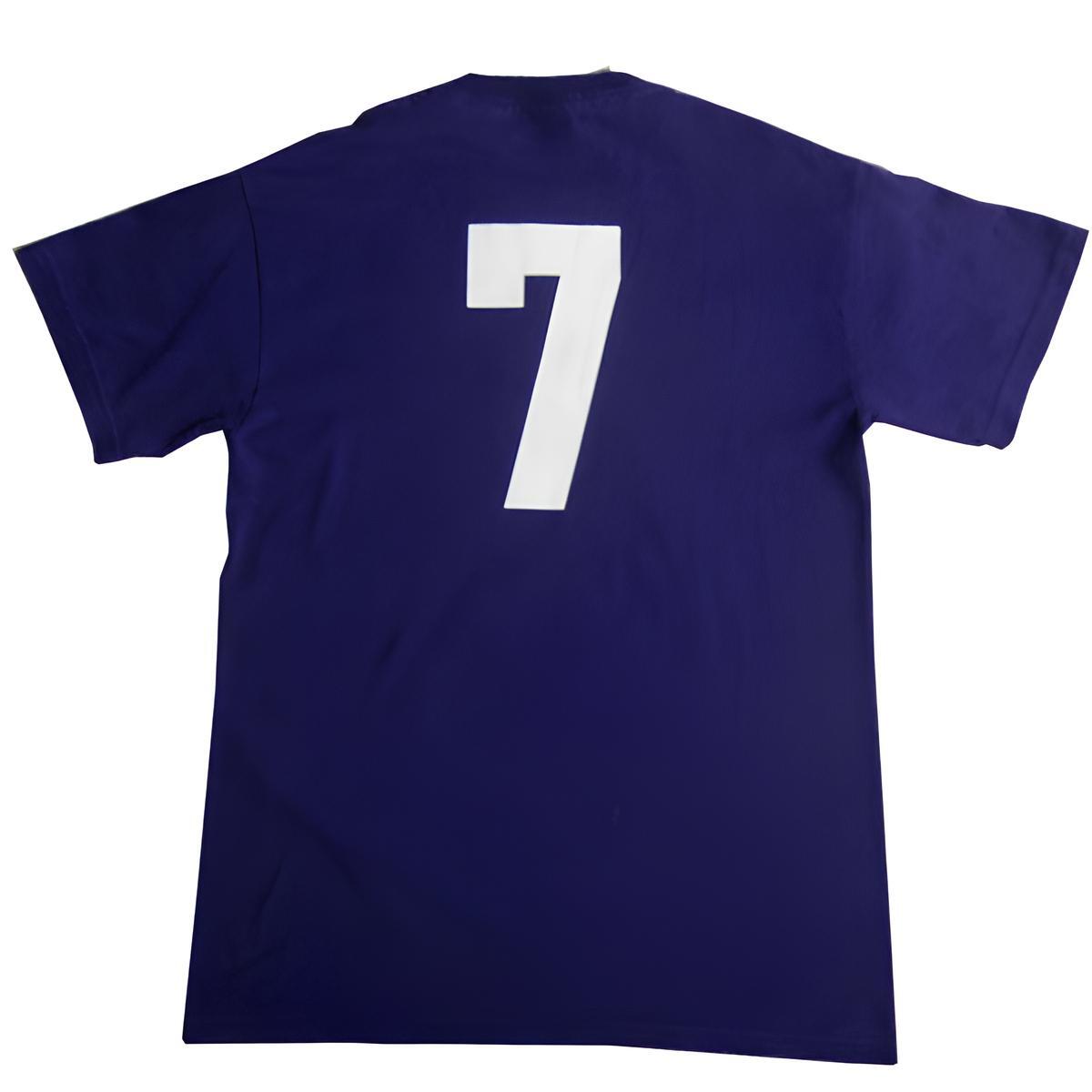 GILDAN サッカー プリントTシャツ 背番号 半袖 ティーシャツ 紫色 パープル メンズ Sサイズ 古着 ユーズド tシャツ tee #n-198_画像2