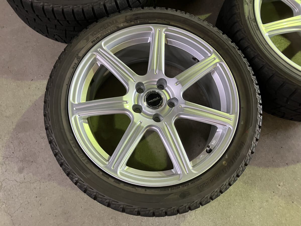 ９分山バリ溝245/40R18Y.H.アイスガードIG50 PCD114.3 5H 7.5J +42 ランエボ STI WRX レクサスGS SC RX8 アリスト ソアラ235/45R18の代用に_画像2