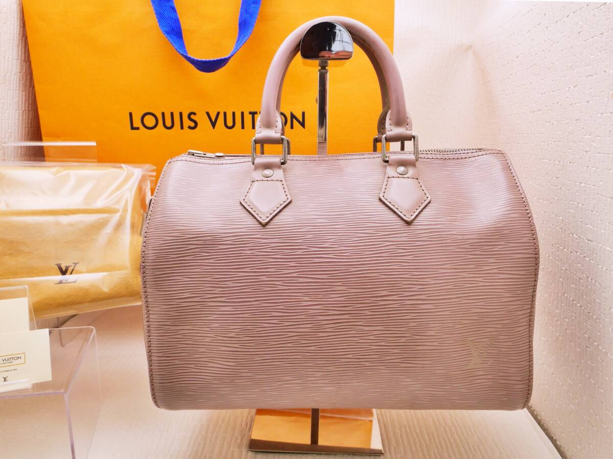 ★1円スタート　美品　LOUIS VUITTON　ルイヴィトン　エピ スピーディ25　　カデナ　LV保存袋、ギャランティー、LVショッパー付き_画像5