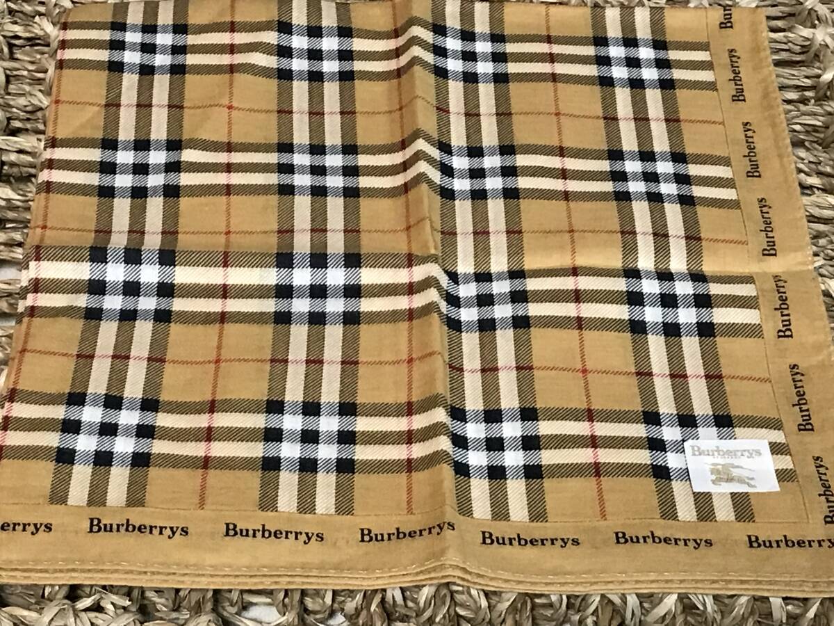 新品未使用シール袋付きBurberryバーバリーノヴァチェックハンカチ4枚セット本物￥500から_画像3