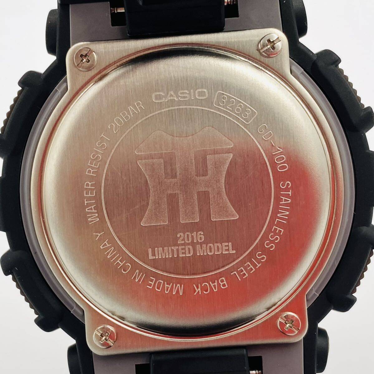 阪神タイガース 腕時計 2本 ☆CASIO カシオG-SHOCK Gショック GD-100 2016年モデル ☆LONGINES ロンジン コンクエスト L1.631.4 デイト の画像5