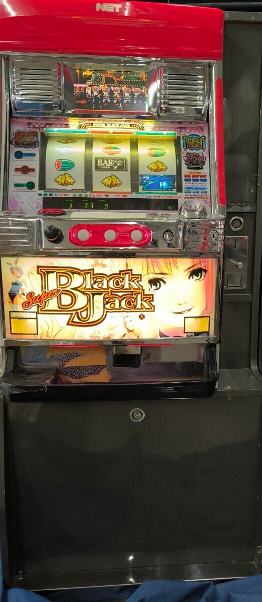 ブラックジャック BLACK JACK スロット実機 レス機付属実機 台付き コイン不要機 100円玉プレイ可能 _画像1