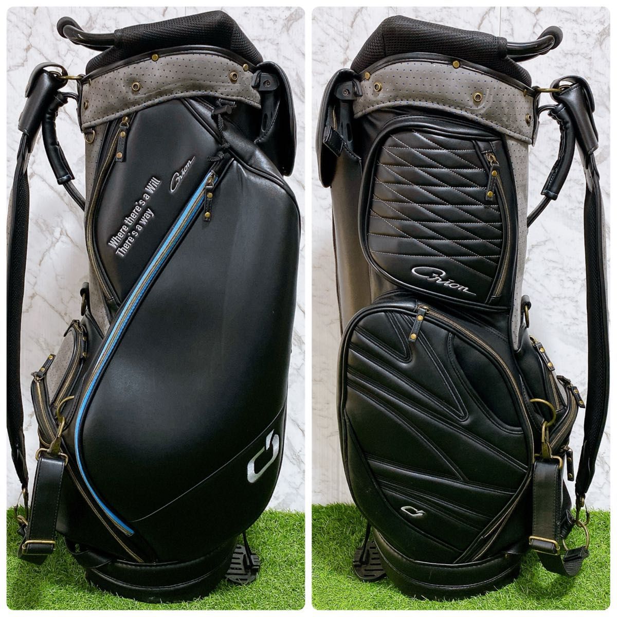 限定】Orion オリオン キャディバッグ スタンド式 レザー 高級 限定】Orion オリオン キャディバッグ スタンド式 レザー 高級