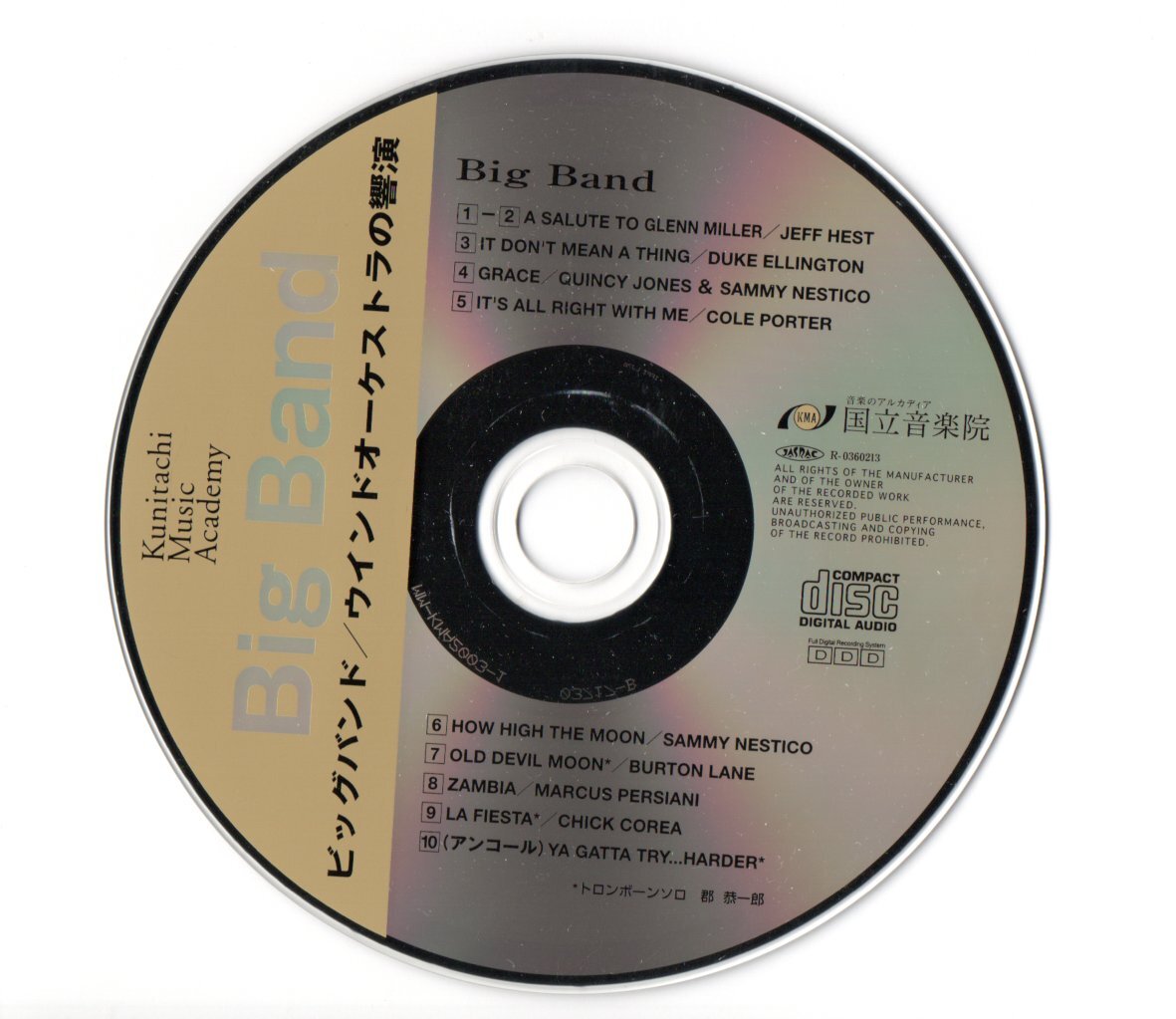 送料無料 2CD 国立音楽院 2003 ビッグバンド ウインドオーケストラの響演 ジャズ 吹奏楽 第六の幸福をもたらす宿 ローマの松の画像3