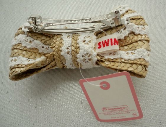  new goods SWIMMER acid ma- wheat .. race attaching ribbon type barrette 