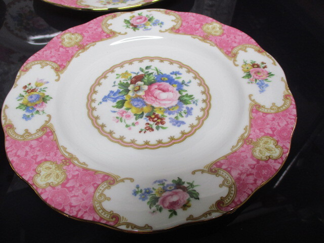 P123/美品 5枚セット 20.5cm ROYAL ALBERT ロイヤルアルバート Lady Carlyle レディーカーライル プレート皿 洋食器 まとめ売りの画像2