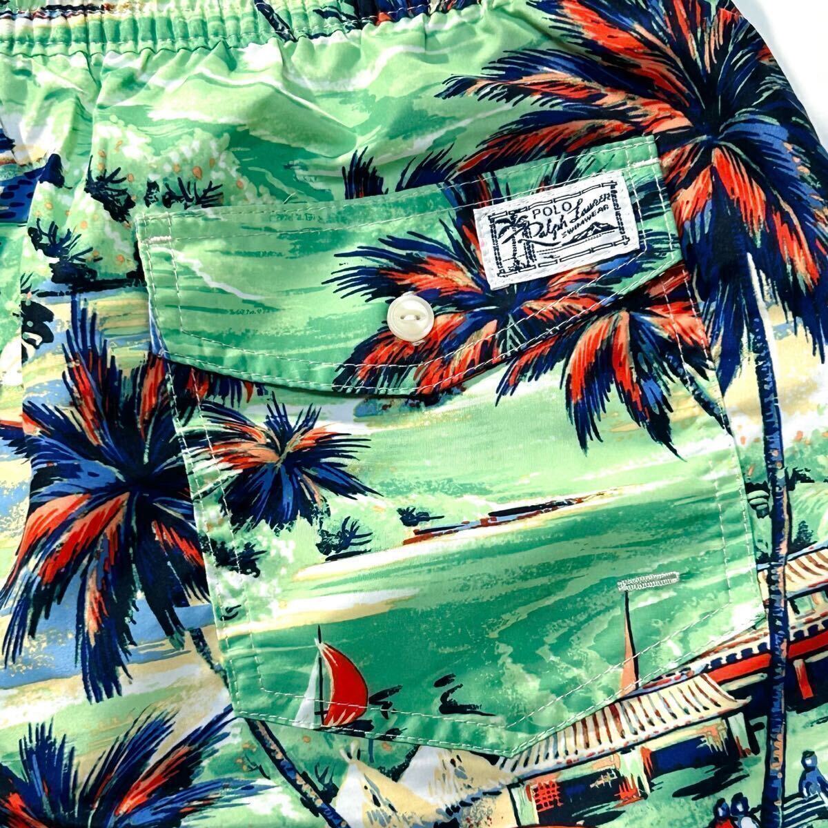 [RALPH LAUREN] легкий чувство выдающийся. aro - рисунок короткий длина шорты *!! Ralph Lauren TRAVELER SWIM SHORTS BEACH PRINTaro - рисунок шорты 