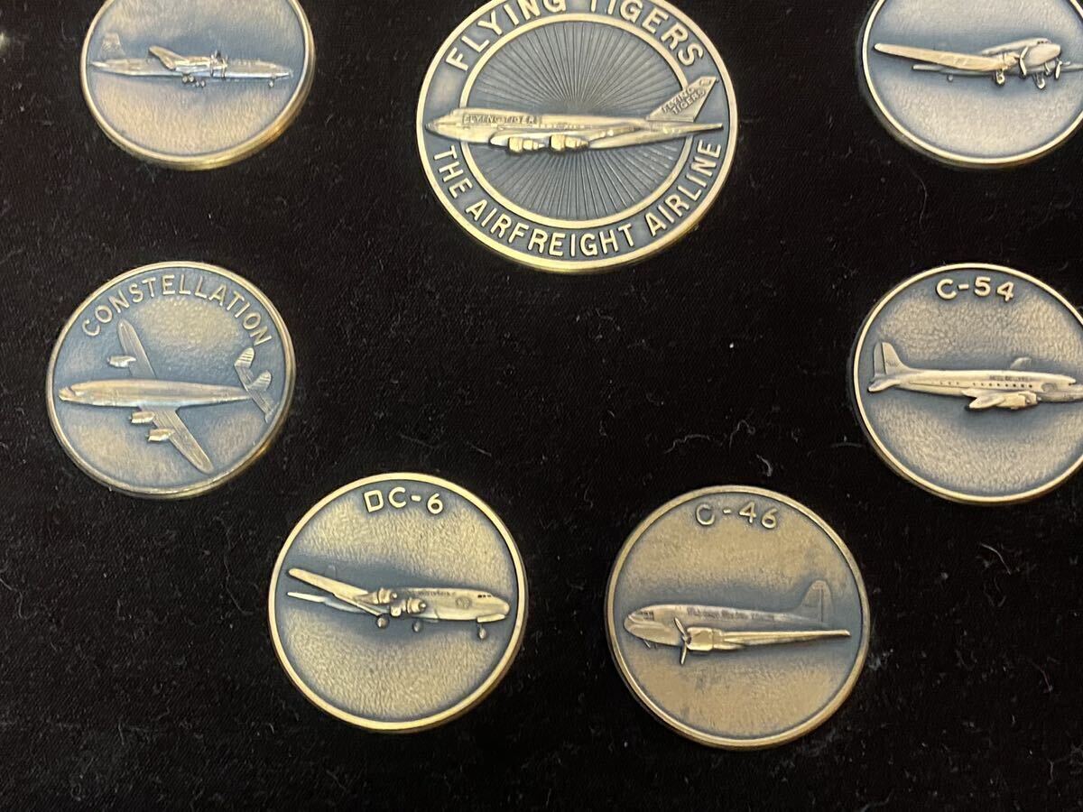 ★極美品 オリジナル額装完備 米フライングタイガー航空 メダルセット 米空軍 米軍 アメリカ空軍 記念メダルの画像4
