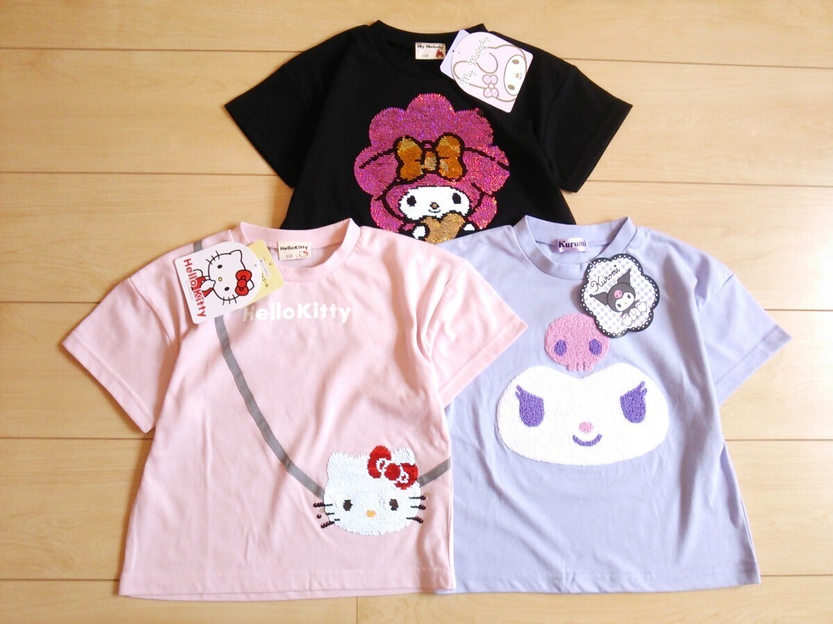 子供服Sanrio*半袖Ｔシャツ*送料無料キッズ*春夏サンリオ*マイメロちゃん*クロミちゃん*キティちゃんの画像1