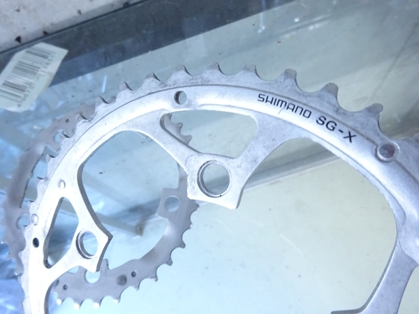 ▲シマノ　XTR？　8速時代　チェーンリング2枚セット　46-36T　PCD不明　ビンテージ▲980　　　　　　　　　　　　　　　_画像2