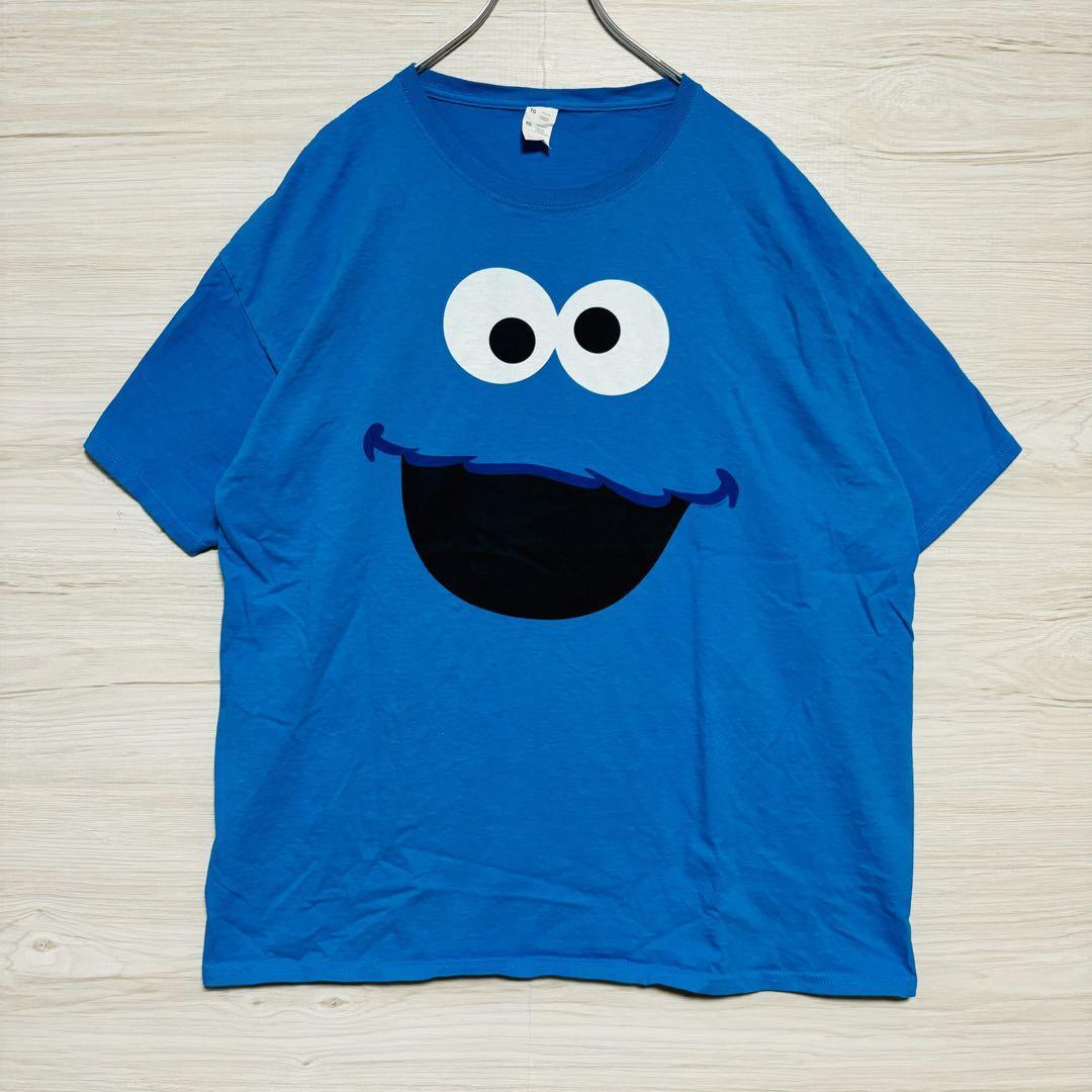 【入手困難】SESAME STREET セサミストリート　Tシャツ　XLサイズ　クッキーモンスター　ゆったり　キャラクター　一点物　レア　半袖