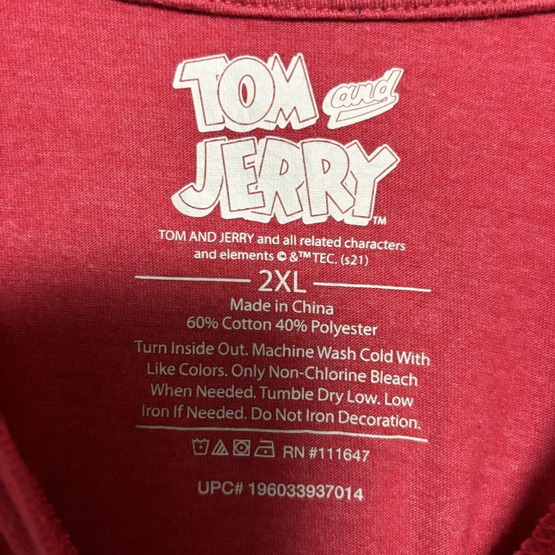 【入手困難】トムとジェリー　Tシャツ　2XLサイズ　キャラクター　一点物　レア　半袖　春服　夏服　ビッグプリント　アニメ　映画　海外