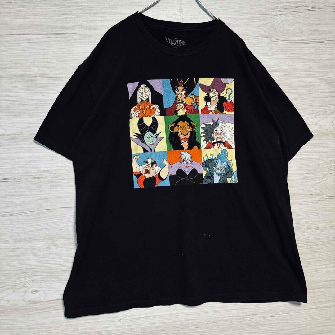 【入手困難】Disney ディズニー ヴィランズ Tシャツ 2XLサイズ ゆったり キャラクター マレフィセント 一点物 レア 半袖