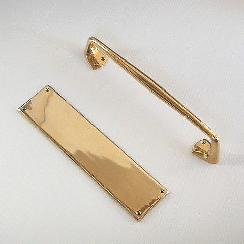 真鍮　鋳造　フィンガープレート　ヴィクトリアン リブ付　押し板　ハンドル　ドア　扉　_画像5