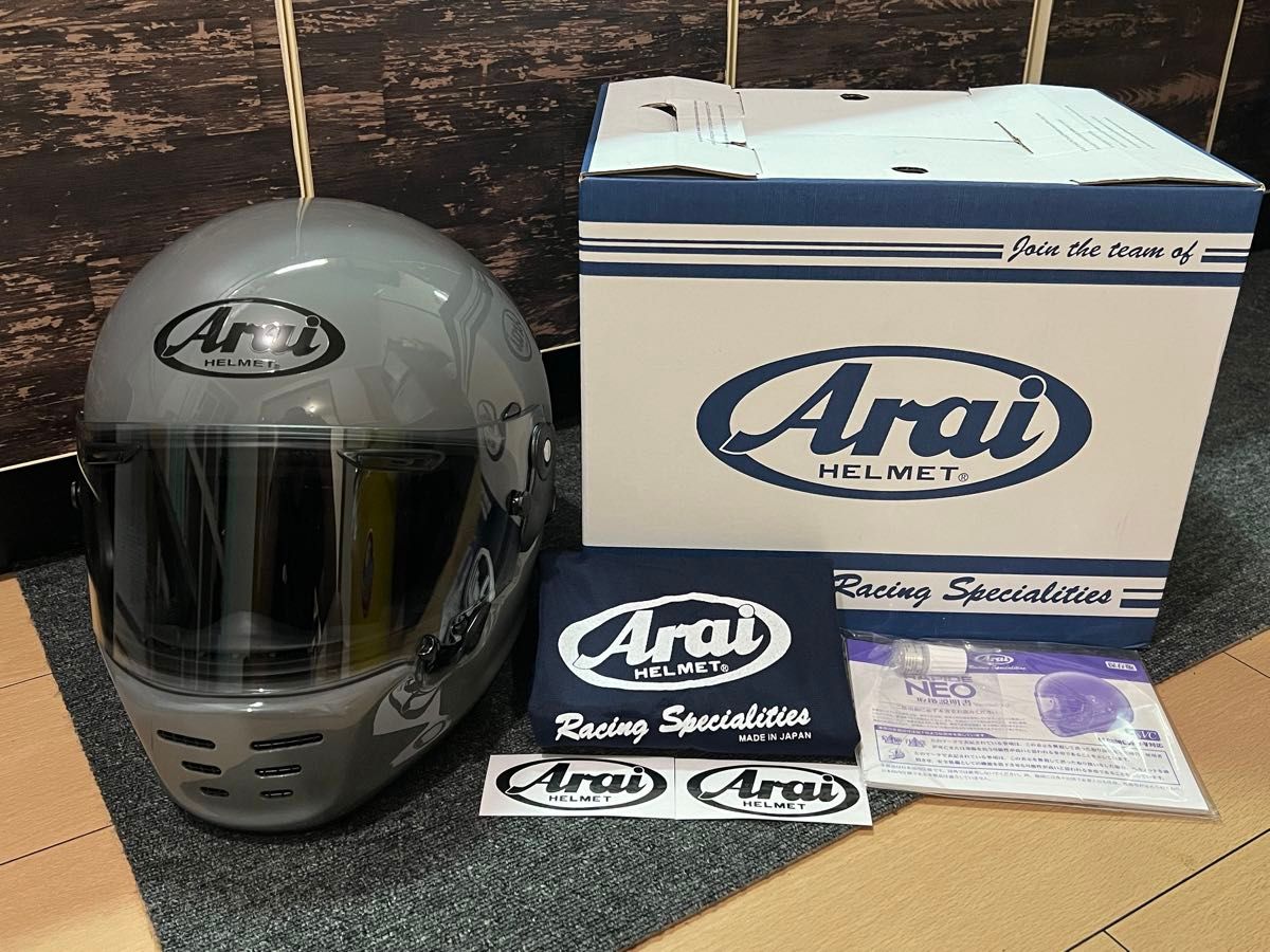 美品】Arai RAPIDE-NEO モダングレー Lサイズ(59-60cm)|Yahoo 美品】Arai RAPIDE-NEO モダングレー Lサイズ(59-60cm)|Yahoo