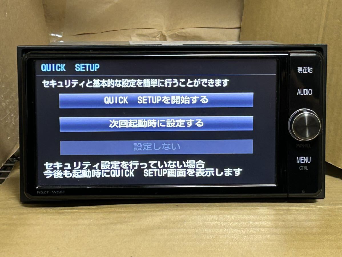 22年5月地図更新済　トヨタ純正 SDナビ NSZT-W66T 7インチ　フルセグ DVD再生 Bluetooth オーディオハンズフリー 送料無料_画像1
