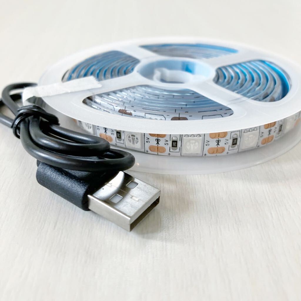 iNextStation ブラックライト 紫外線 USB式 DC5V 切断可能 2m 60LEDs/m SMD5050 LEDテープライト 飾り UVライト 395~415nm【防水】