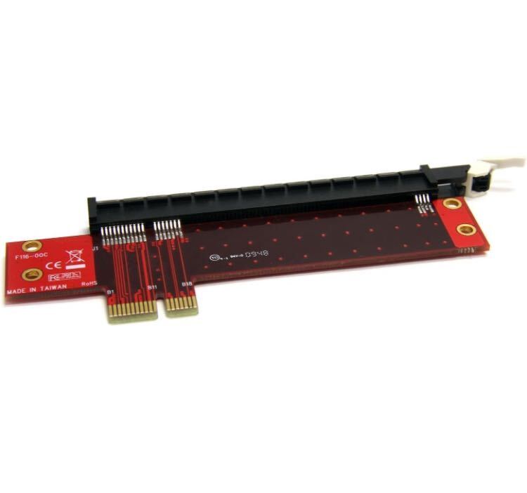 StarTech.com PCI Express x1-x16変換カード ロープロファイル用スロット拡張アダプタ(PCIe x1からx16へ) PEX1TO162