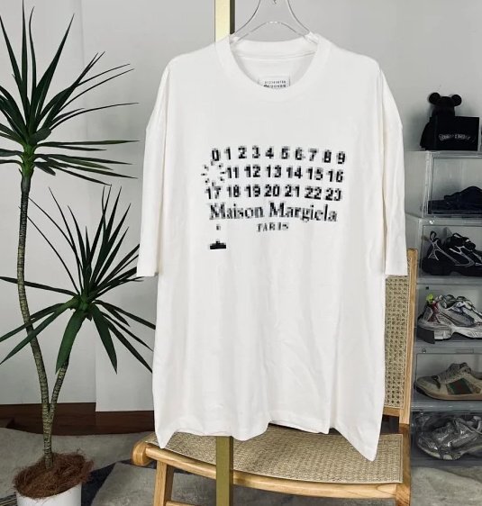 Maison Margiela メゾン マルジェラ トップス Tシャツ ロング メンズ レディース カジュアル ホワイト サイズ46_画像1