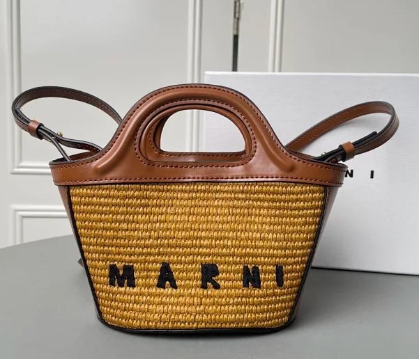 MARNI マルニ バッグ ハンドバッグ レディース カジュアル ショッピング 牛革 編み物 画像通り_画像1