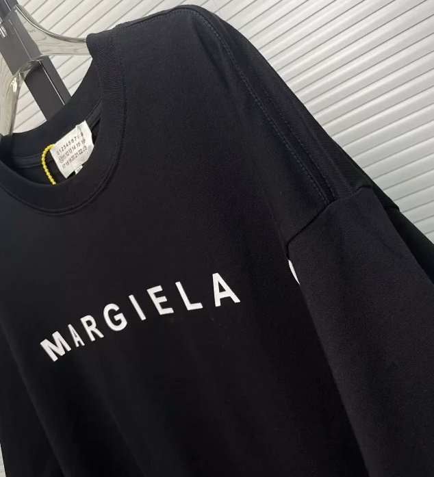 Maison Margiela メゾン マルジェラ トップス Tシャツ メンズ レディース シンプル ブラック サイズ48_画像5