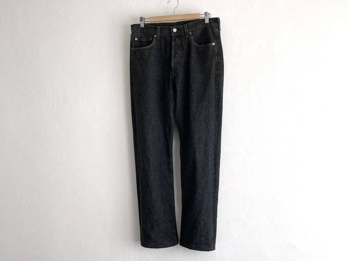 90s【Levi's】501-0159 先染めブラック デニムパンツ W33 L36(31) スペイン製 1994年製造/ユーロリーバイス ジーンズ 黒 USA Spain製_画像10