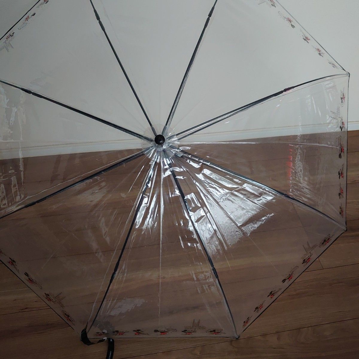 Skater　ミッキーマウス　ビニール傘　60cm　可愛い　雨傘　長傘
