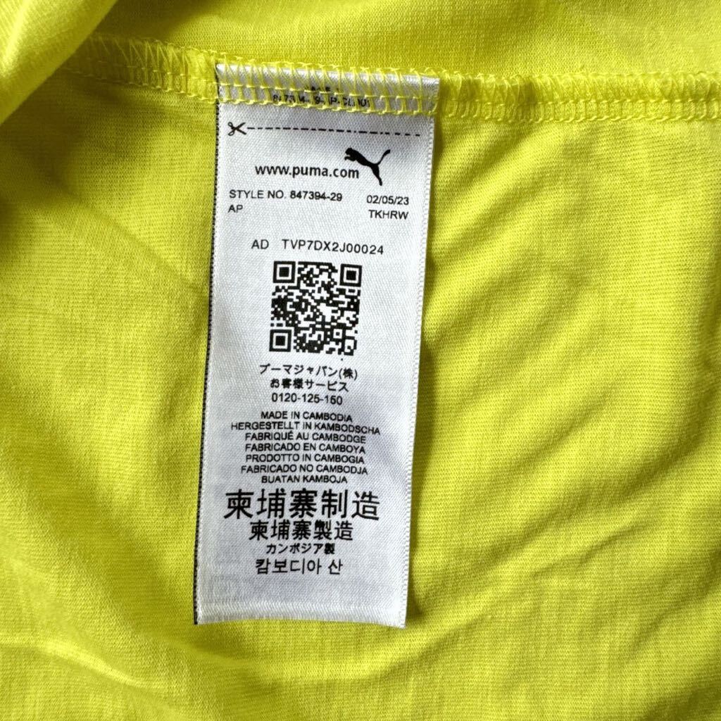 PUMA プーマ　半袖Tシャツ 半袖 Tシャツ スポーツウェア　黄色　イエロー　M_画像7