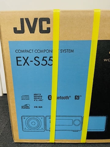 C-6M　【新品　未開封】 JVCケンウッド EX-S55-T ウッドコーン Bluetooth搭載 ハイレゾ音源再生 録音対応USB端子搭載 コンパクトブラウン_画像2