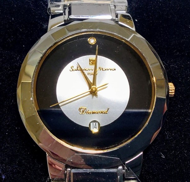 Y-41830N 1000円スタート 腕時計 Salvatore Marra 不動品 電池切れ? 2点 現状品 サルバトーレマーラ SM7025 S-K0001 18K ダイヤモンド の画像1