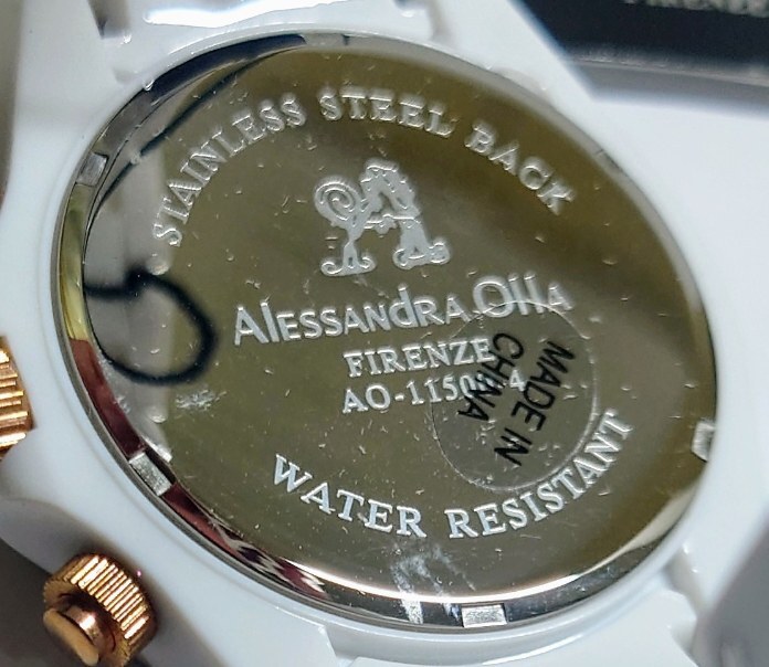 Y-41829N 1円スタート Alessandra Olla 腕時計 クロノグラフ FIRENZE アレッサンドラオーラ 不動品 箱あり 2点 ジャンク 現状品 の画像6