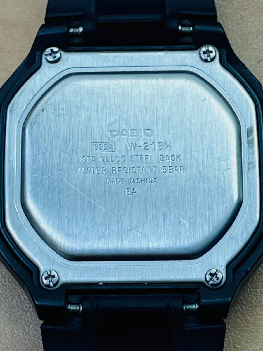 Z-5154Y 【中古1円スタート】 CASIO カシオ 腕時計 メンズ チープカシオ チプカシ デジタル W-218H 稼働品 箱なし_画像8