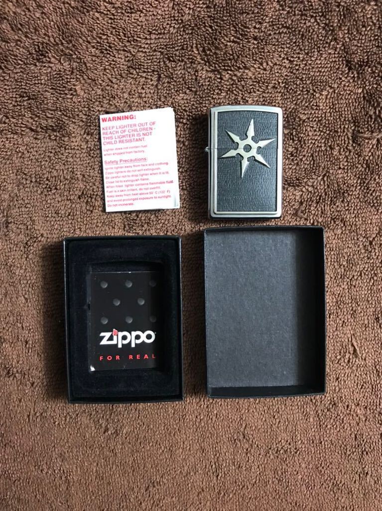 ZIPPO ジッポー ジッポ Zippo オイルライター 喫煙具 ライター ジッポライター 手裏剣　忍者　NINJA 未使用品　2006年製 メタル貼り_画像6