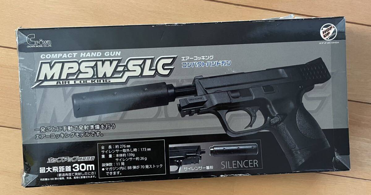 未開封 未使用 クラウンモデル エアーコッキング コンパクト ハンドガン MPSW-SLC エアガン Crown s&w m&p _画像4