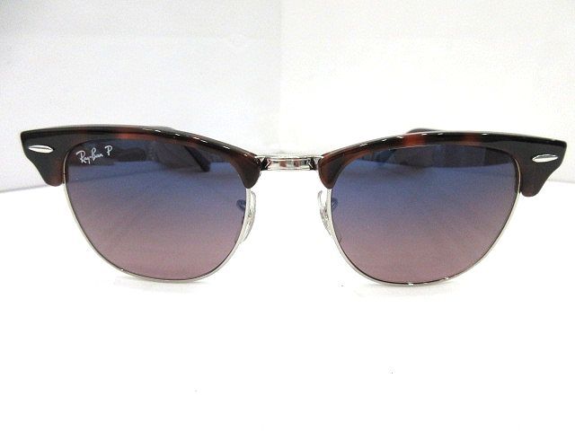 ☆Ray-Ban レイバン RB3016 51□21 CLUBMASTER クラブマスター べっ甲 フレーム サングラス アイウェア 中古 ネーム入り 訳あり品☆の画像2