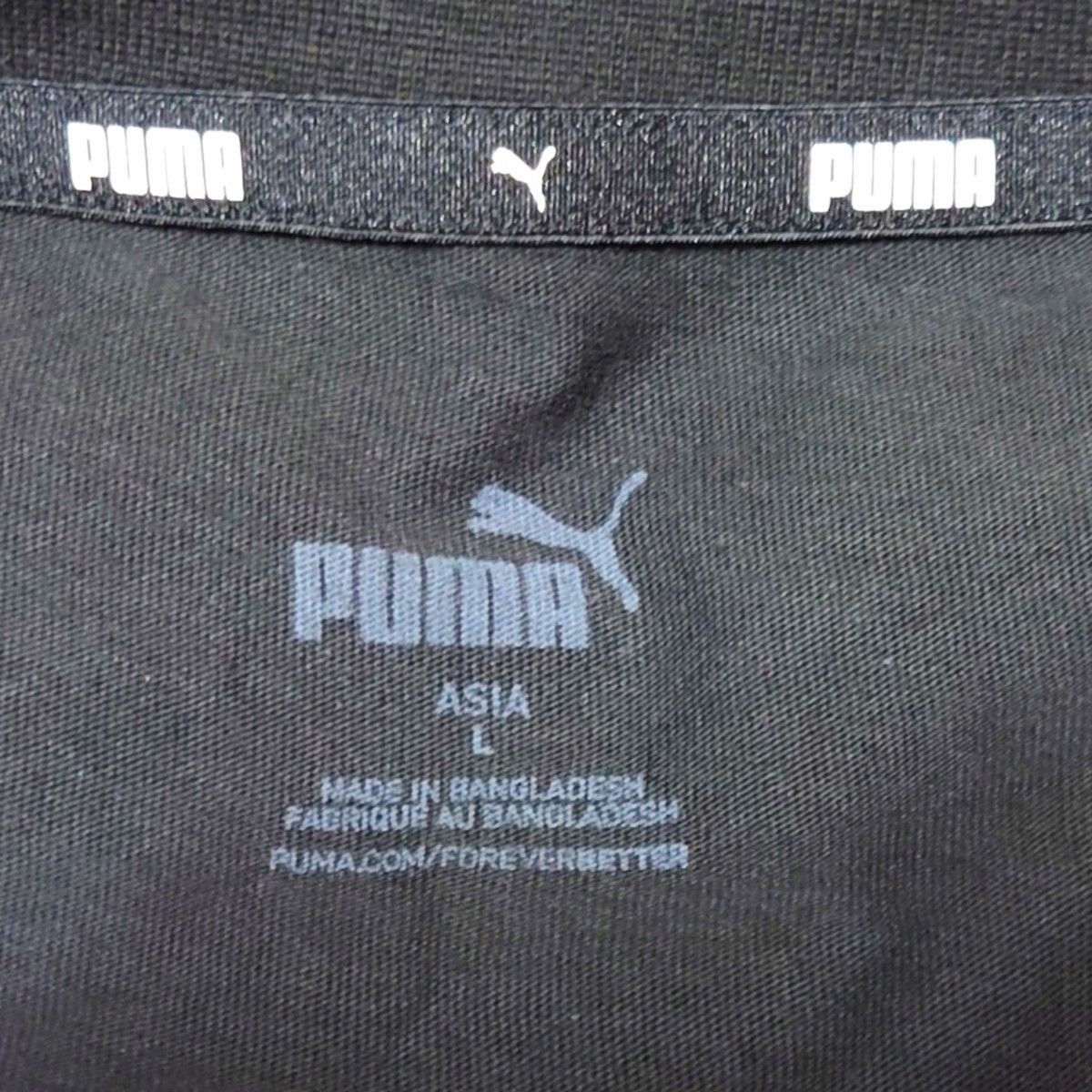 PUMA★ビックロゴ Tシャツワンピース★チュニック★ドレス★黒★L★レディース★春夏秋★匿名送料無料