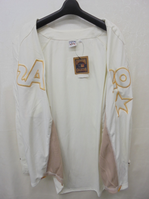 【KCM】ful-95-L★長期保管品★COOPERSTOWN COLLECTION　半袖ジップ ベースボールシャツ 『Astros アストロズ』 アイボリー　L（大きめ）_画像6