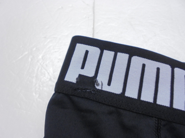 【KCM】Z-puma-503-130★展示品★【PUMA/プーマ】ジュニア　ショートタイツ インナースパッツ　サッカー　656334-03　ブラック　130_画像4