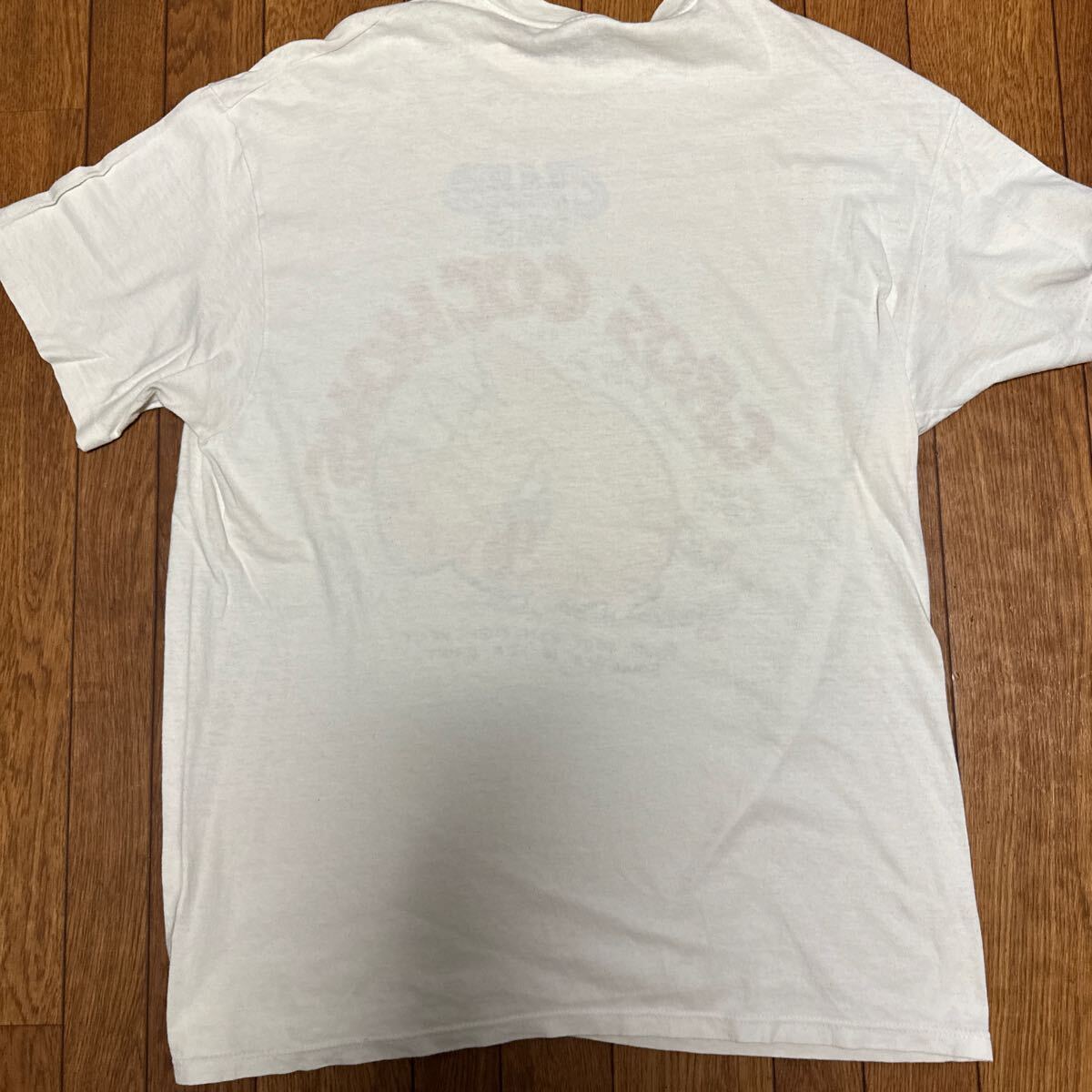 90s Hanes ヘインズ アメリカ製　半袖Tシャツ ポップT ホワイト_画像4