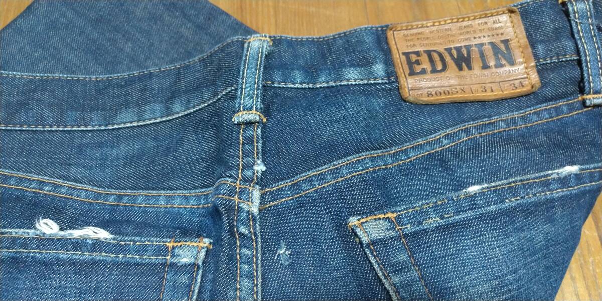 EDWIN エドウイン ベル フレア ボトム デニム パンツ ジーパン ジーンズ ブーツ カット 売切 レア 希少 モデル オリジナル ビンテージ 加工_画像10