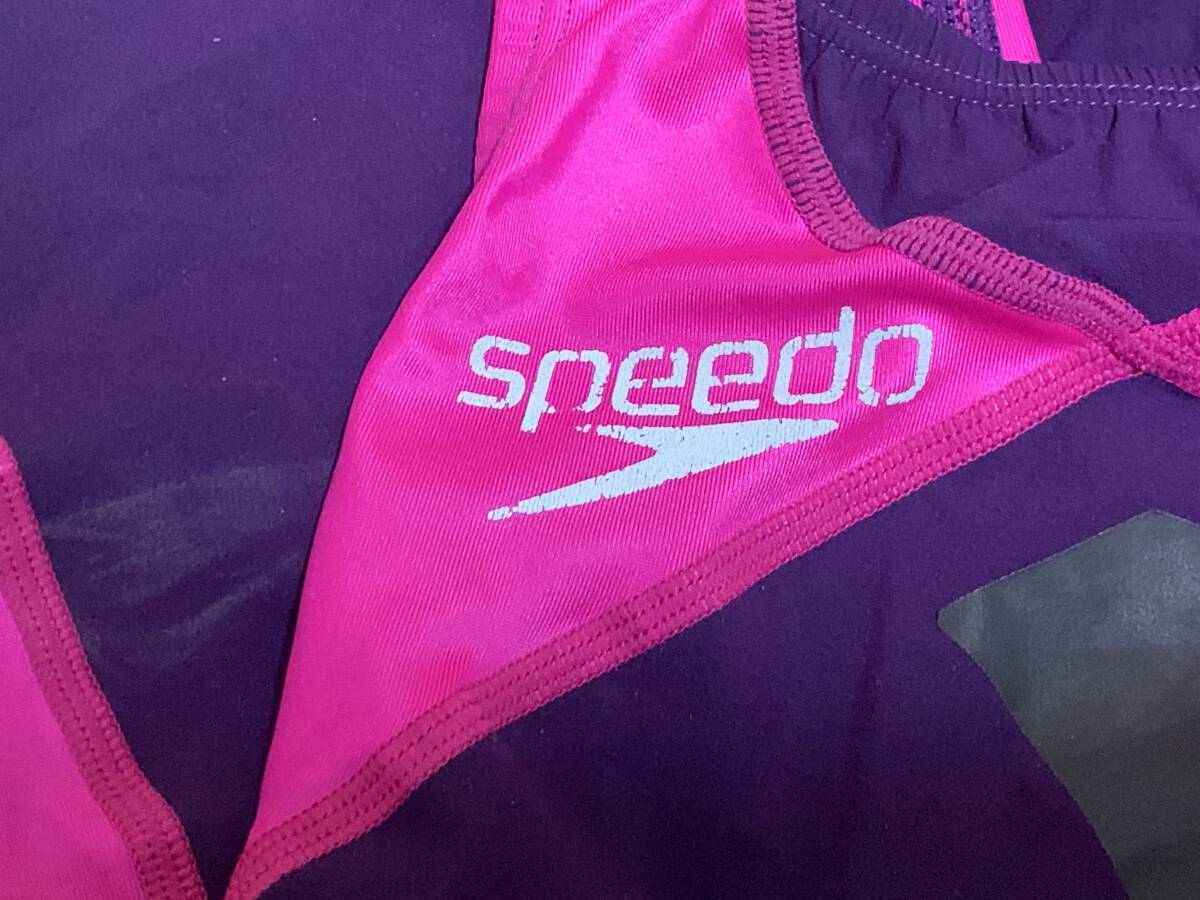 ★匿名配送無料★ 中古 SPEEDO スピード SD48H51 flyingfish HYBRID スパッツ競泳水着 Lサイズ パープル/ピンク 高速水着_画像3